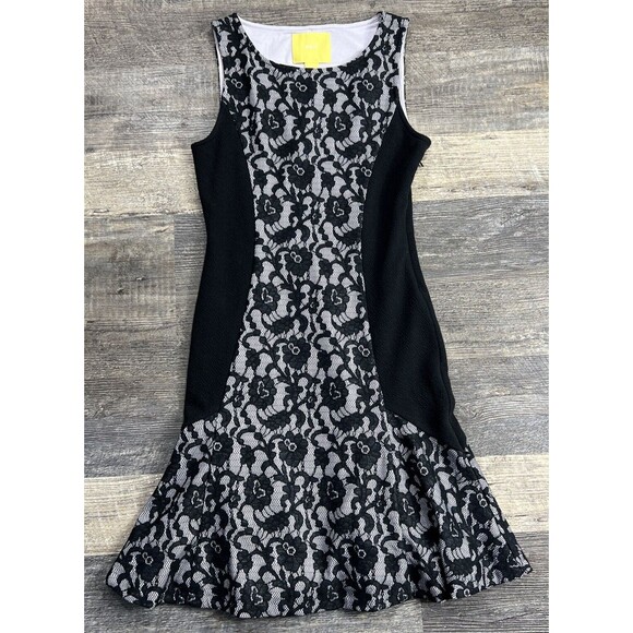 Maeve Anthropologie Sirena Dress Size Small Knit Lace Trim Swingy - Picture 12 of 15